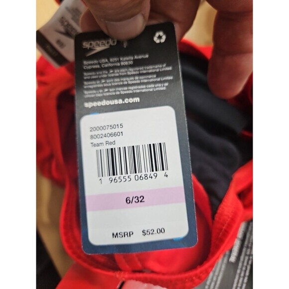 Speedo Pro LT One Piece Red Swimsuit Size 6  /  32 New NWT Performance - Picture 6 of 6